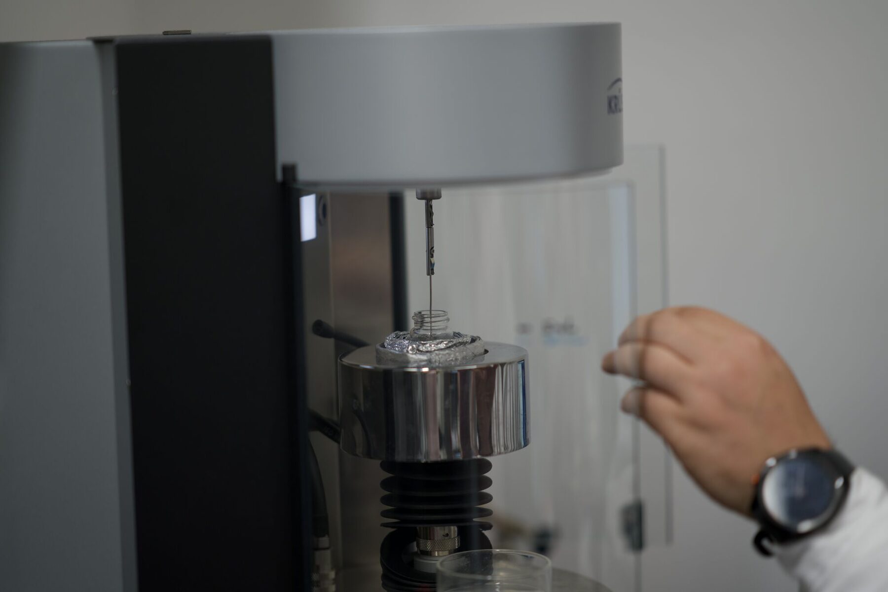 Rheometer measurement in progress
