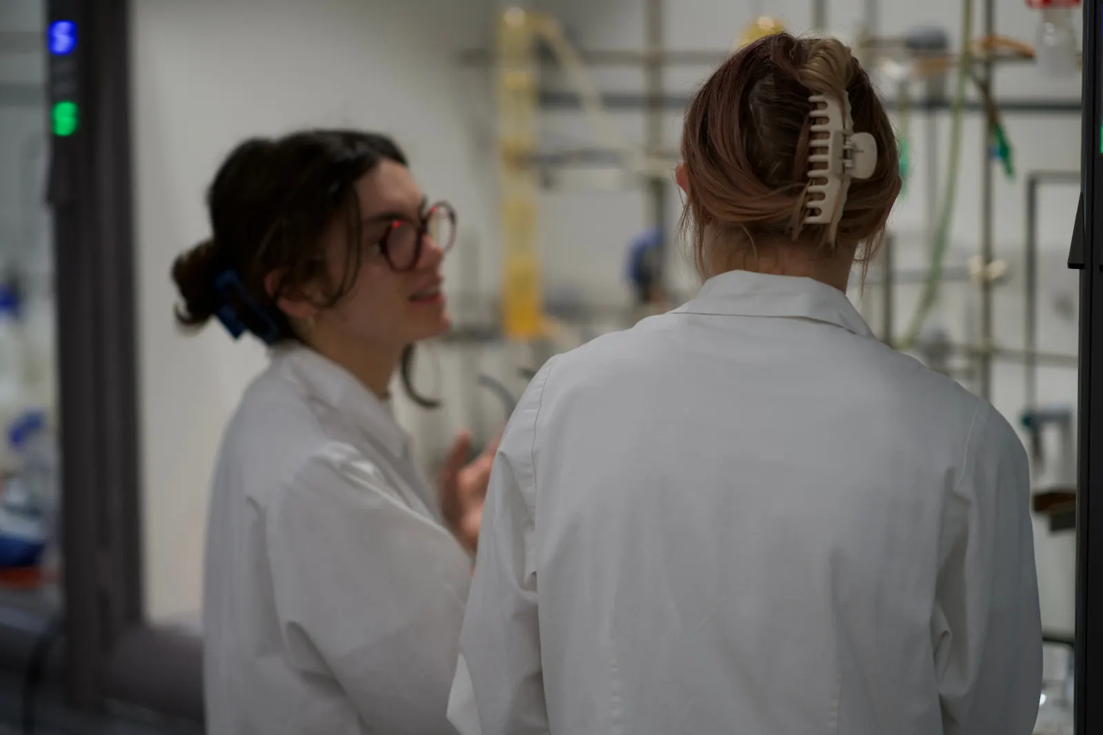Two scientists in the lab
