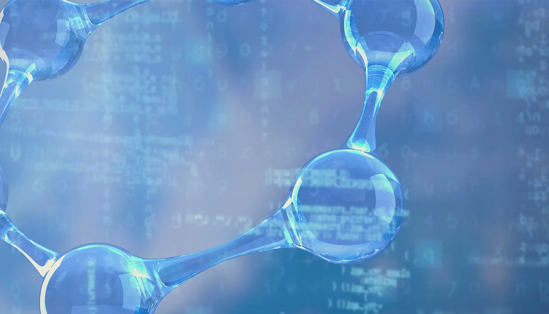 Molecular key visual with data patterns representing PureSynth chemistry
