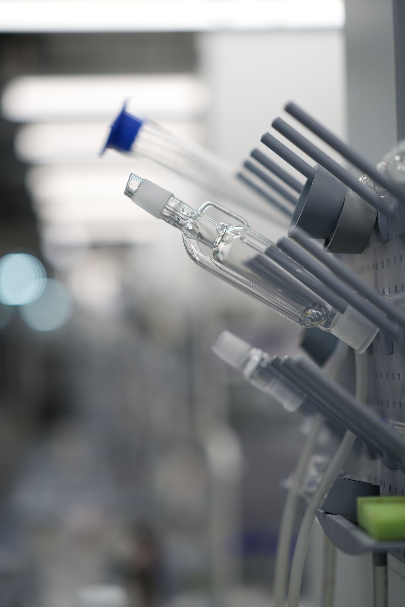 Glass condenser, closeup