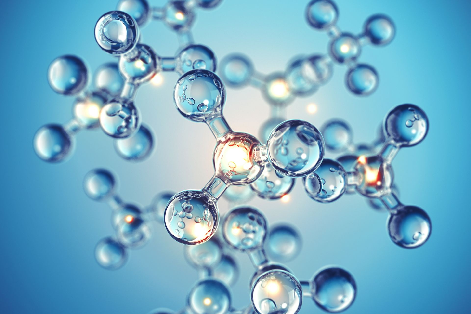 Key visual, molecular structure in blue