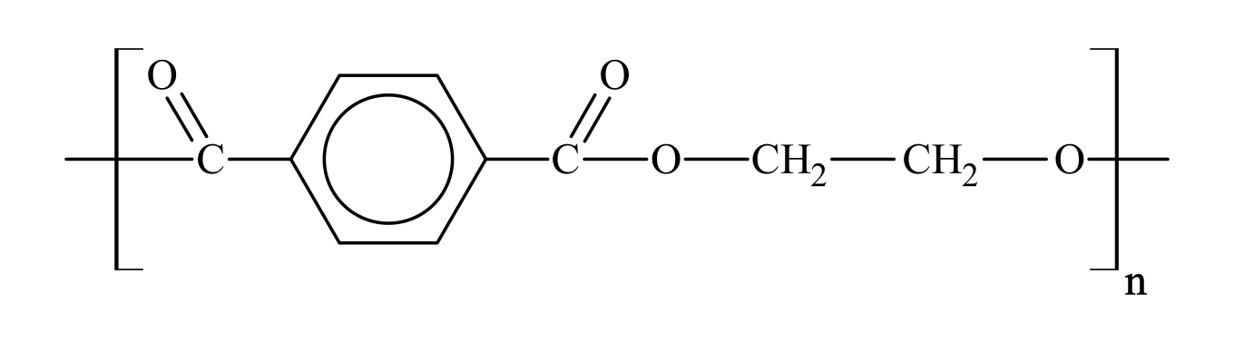 Repeat unit of polyethylene terephthalate (PET)