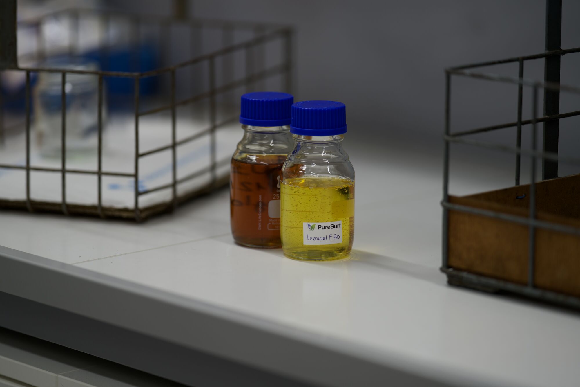 NEXOVANT F Pro sample bottle in the lab